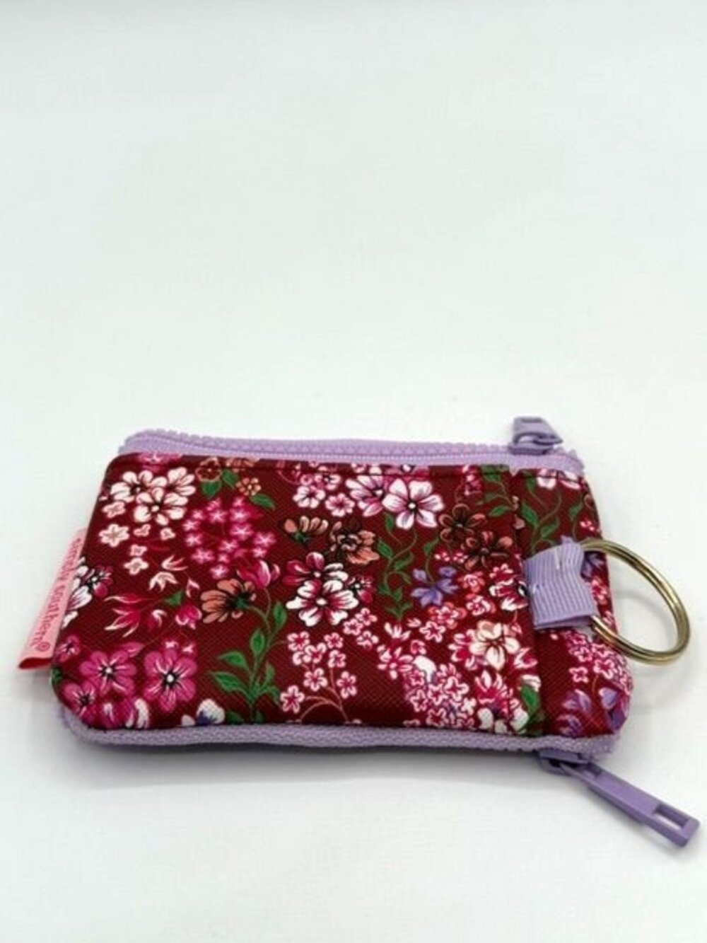 Simply Southern Floral ID Wallet Coin Purse Keychain Purple Zip